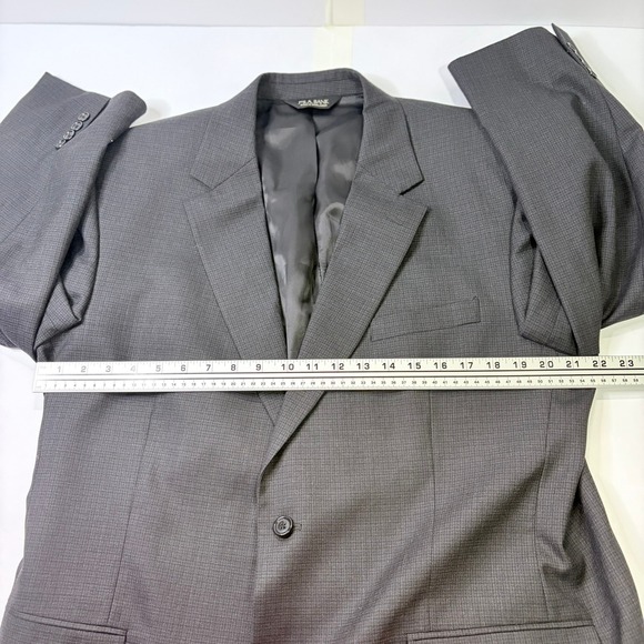 Jos. A. Bank Suit Jacket Mens 46R Charcoal Excellent 100% Wool Two Button - Picture 6 of 8